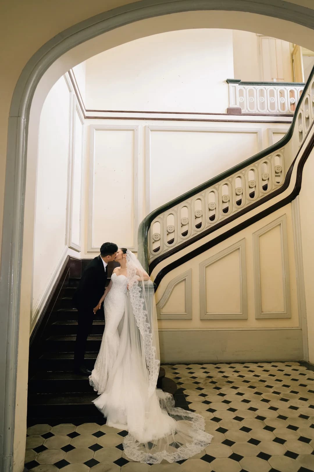 Couple on staircase